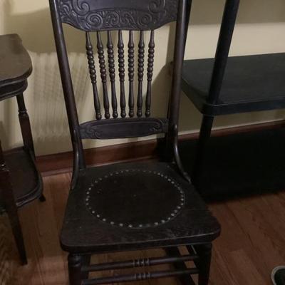 $44 pressed wood rocking chair 39"H 28"x 17"