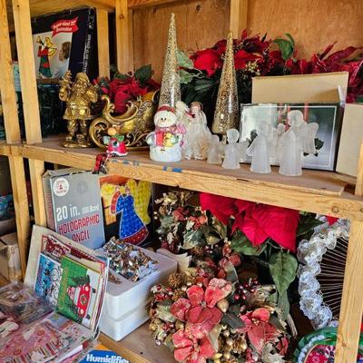 Shed full of Christmas decor!