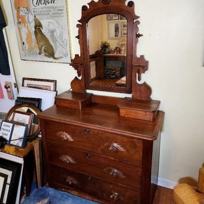 Lot 66 - Victorian Dresser with Mirror 