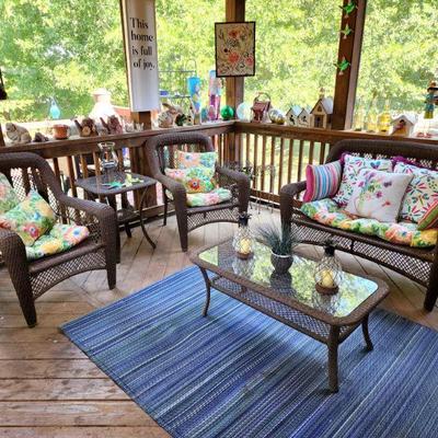 Lot 97 - Garden Treasures Wicker Set 