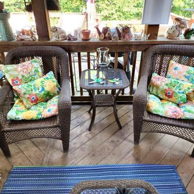 Lot 97 - Garden Treasures Wicker Set 