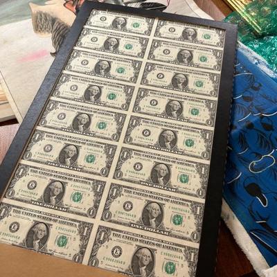 Uncut Sheet of 1985 $1 Bills Richmond