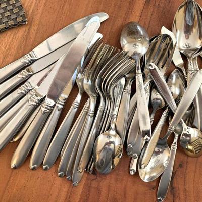 Some of the stainless flatware in this estate