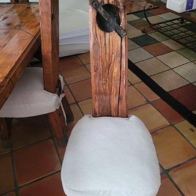 One of the chairs to the dining room table