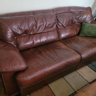 Nice leather sofa and matching love seat