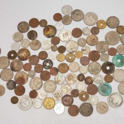 #1702 â€¢ Approx 40 Foreign Currency Coins
