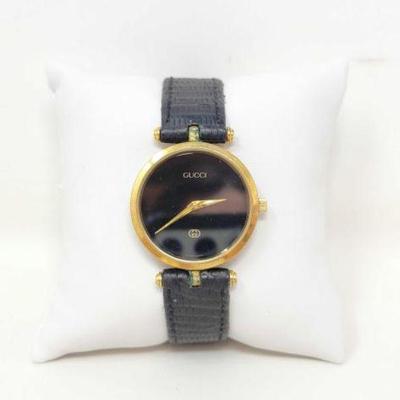 #1120 â€¢ Gucci Watch with Leather Watch Band
