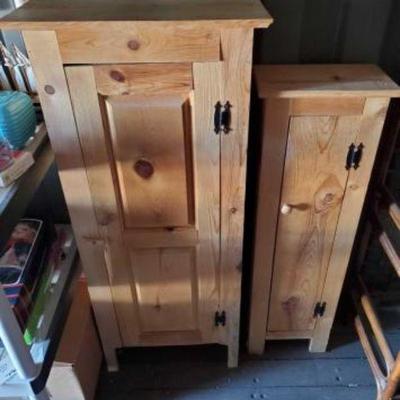#10030 â€¢ (2) Wooden Cabinets
