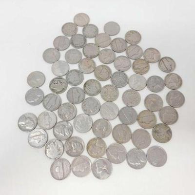 #1508 â€¢ (60) Jefferson Nickels, Buffalo Nickles & Liberty Head Nickels
