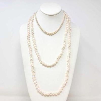 #998 â€¢ (2) Pearl Necklaces
