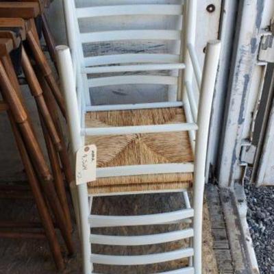 #9534 â€¢ (2) Wood & Straw Chairs
