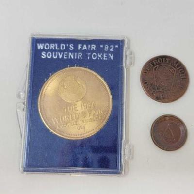 #1758 â€¢ 1982 Worlds Fair, Detroit & One Cent Token
