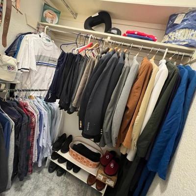 Men's clothes, shoes, belts and ties