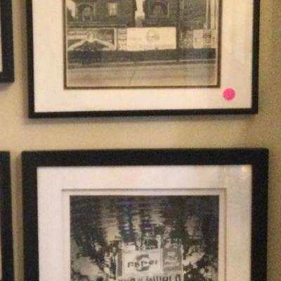 Framed black and white photo