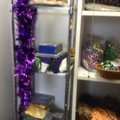 Mardi Gras beads and decorations