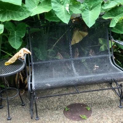 Iron patio gliderGlider