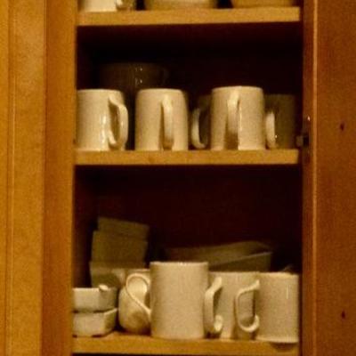 White china mugs