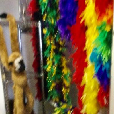 Large collection of feather boas
