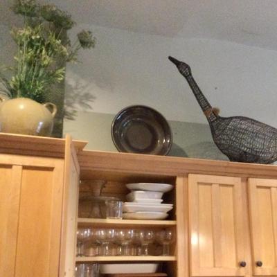Cabinets full of crystal and china