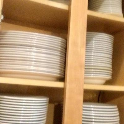 White china plates, perfect fora buffet