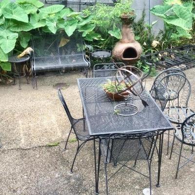 Patio table and chairs