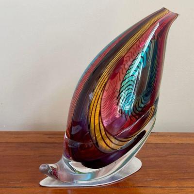 MIKE WALLACE GLASS SCULPTURE