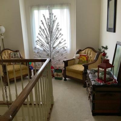 MCM chairs and Christmas tree