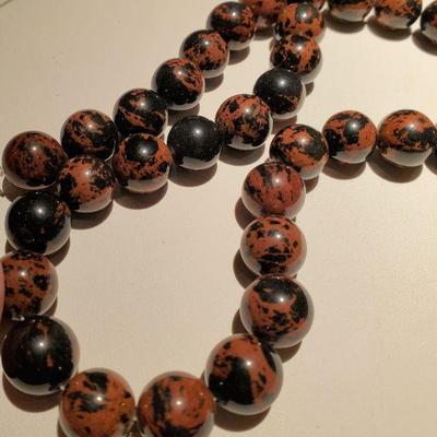 black brown beads 
