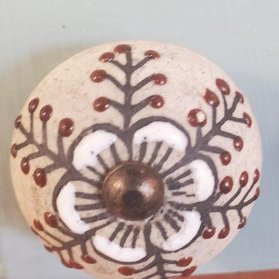 painted ceramic knobs 