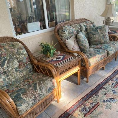 Rattan Loveseat