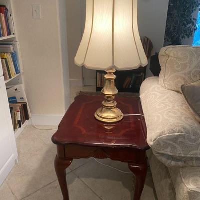 End Table Brass Lamp