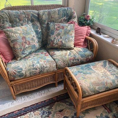 Rattan Loveseat