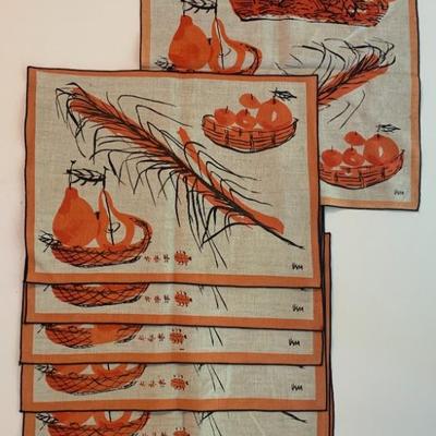 Vtg. mid- century placemats by Vera Neumann