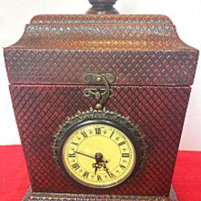 storage box w/ clock