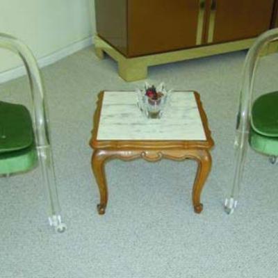 Mid-century modern Lucite chairs