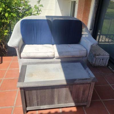 Teak storage chest