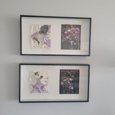 Origami art pieces 