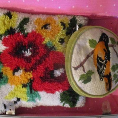 lots of needlework-- finished and kits