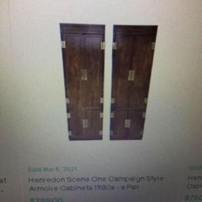 Henredon side storage - solid wood 70s