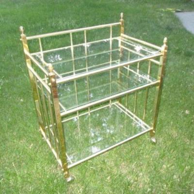 very rare 60's butler bar cart brass--