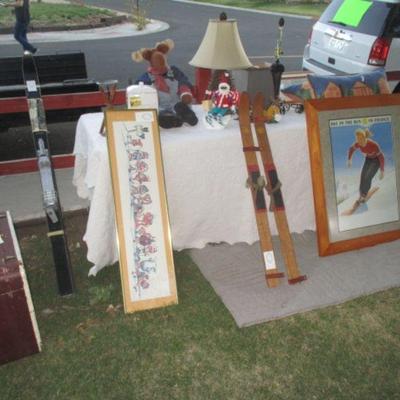 retro antique ski decor tahoe nordic