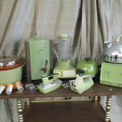 misc small appliances in 60/70s green