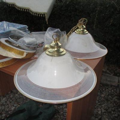 vintage 70's light fixtures -hard wire but can be converted to swag