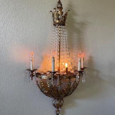 Pair of wall chandeliers stunning ! MCM 