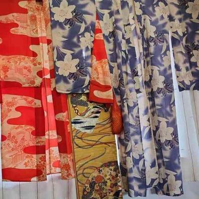 PCT021 - Vintage Kimono, Tangerine And Lillies (2)