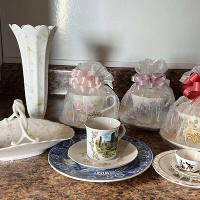 PCT162- Asstd Cups & Saucer Bone China