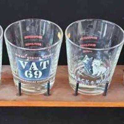 PCT158 - Set Of Six Whiskey Logo Glasses 