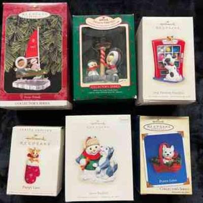 PCT183- (6) Hallmark Collectible Keepsake Christmas Ornaments 