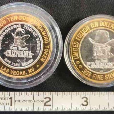 PCT207 - Limited Edition Silver Strike Tokens (2) .999 Fine Silver Each $10 FV