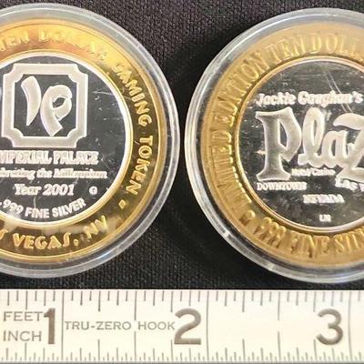 PCT203 - Limited Edition Silver Strike Tokens (2) .999 Fine Silver Each $10 FV